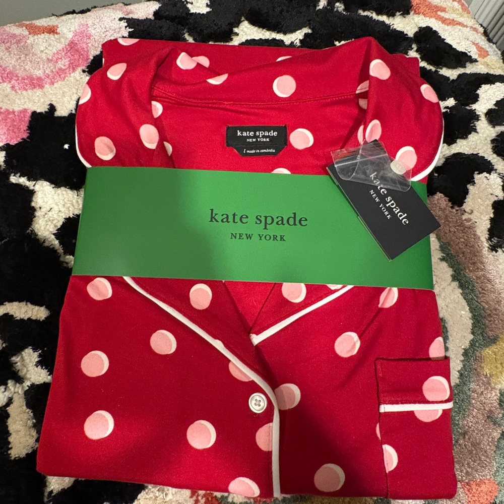 NEW Kate Spade- Red Dot Pajamas